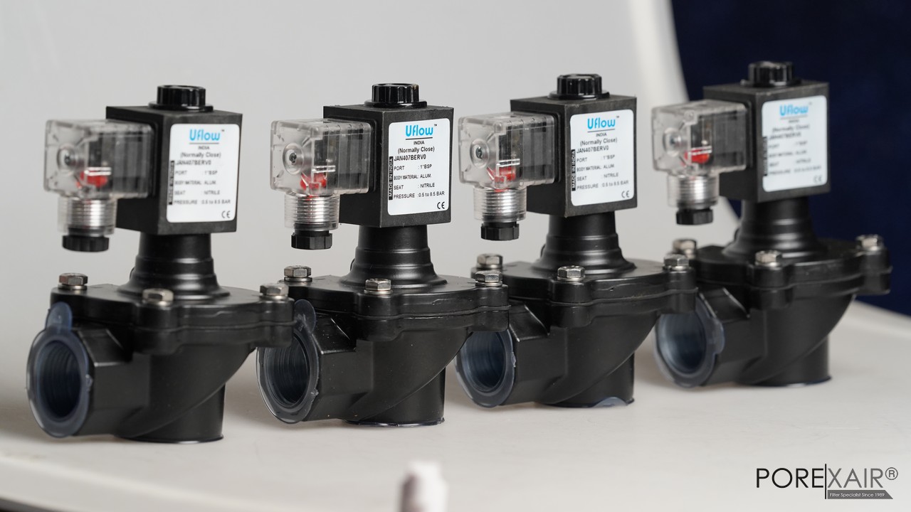 UFLOW 1" Pulse Jet Dust Collector Angle Type Solenoid Valve 220V NC "INDIA" l โซลินอยด์วาล์วกำจัดฝุ่น พัลส์วาล์ว ทำความสะอาดถุงกรองฝุ่น