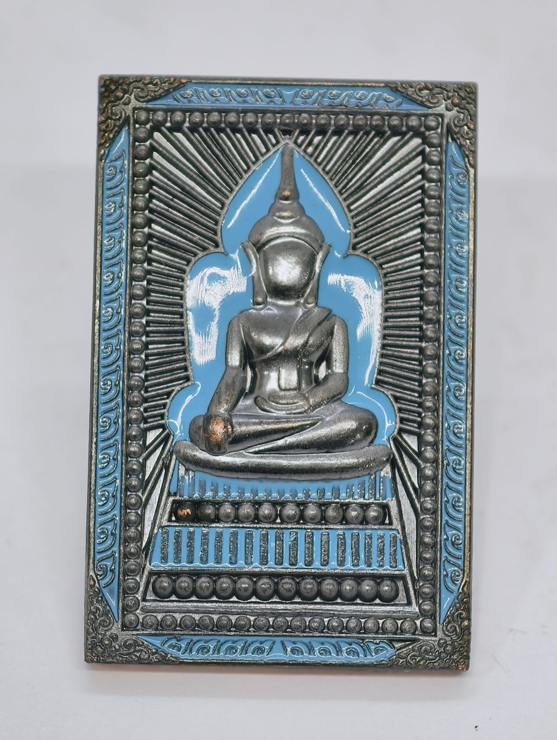 หลวงปู่มหาศิลา พระสมเด็จแหวกม่าน วัดโพธิ์ศรีสะอาด ปี 2567 ลงยา KA3997