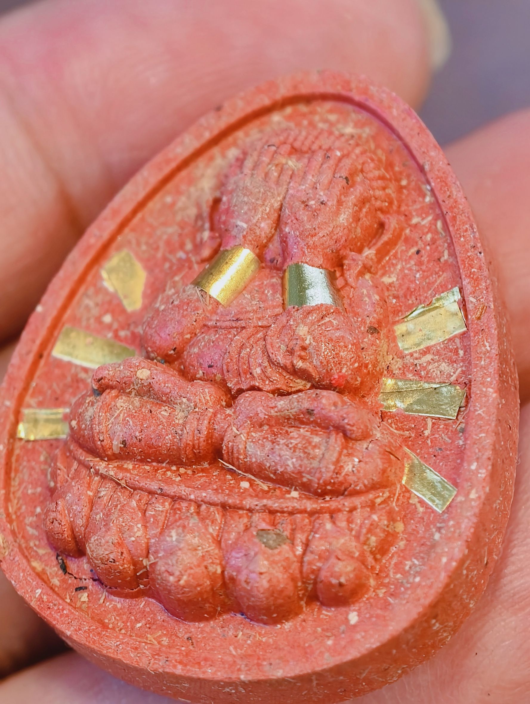 หลวงปู่มหาศิลา ครูบาโชคชัย พระปิดตา จินดามณี รุ่นแรก นำฤกษ์ ตะกรุดทอง 6ดอก KA4224