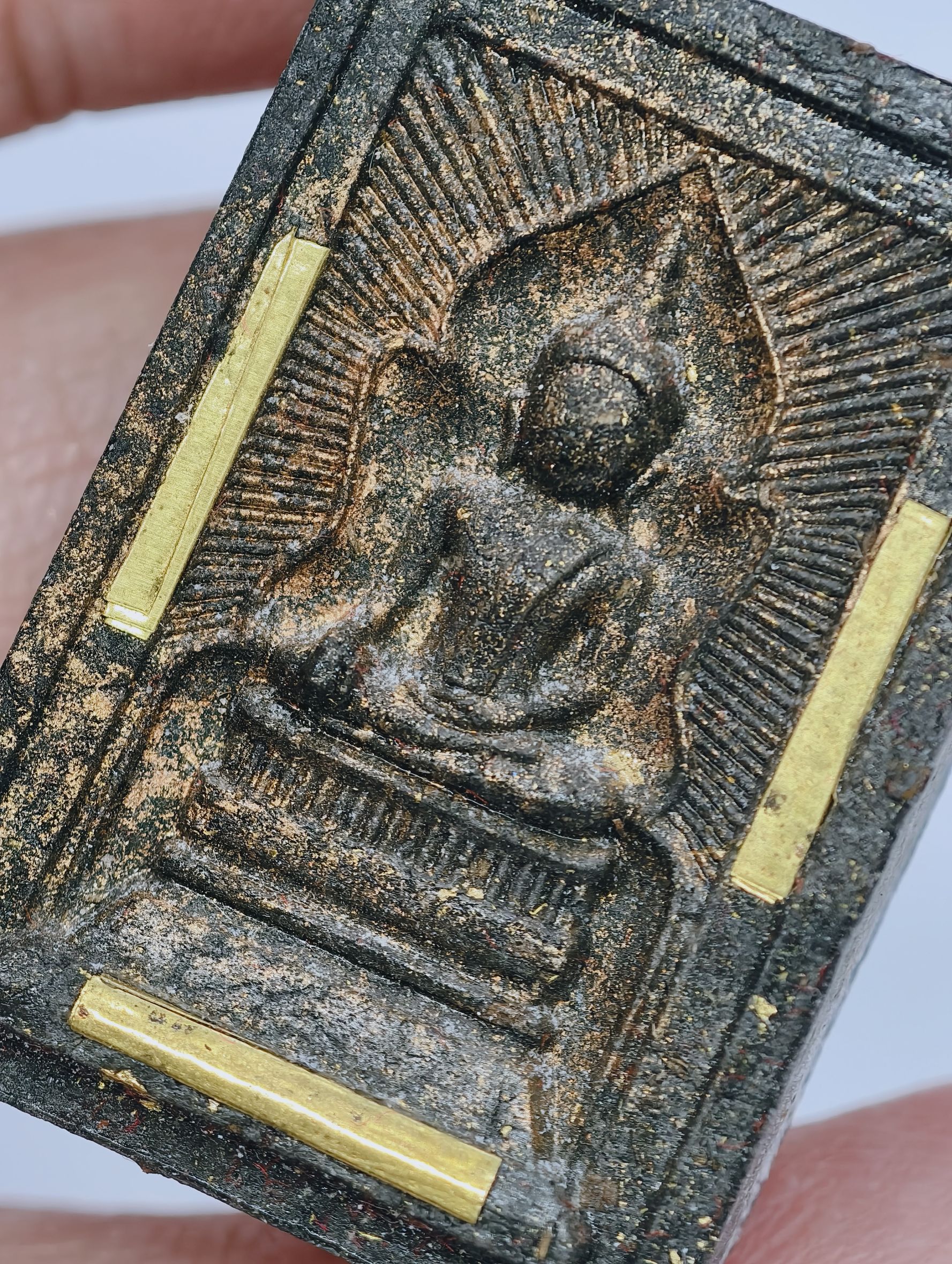 หลวงปู่จื่อ วัดเขาตาเงาะอุดมพร พระสมเด็จ แหวกม่าน มหาโชค ตะกรุดทอง3ดอก KA2855