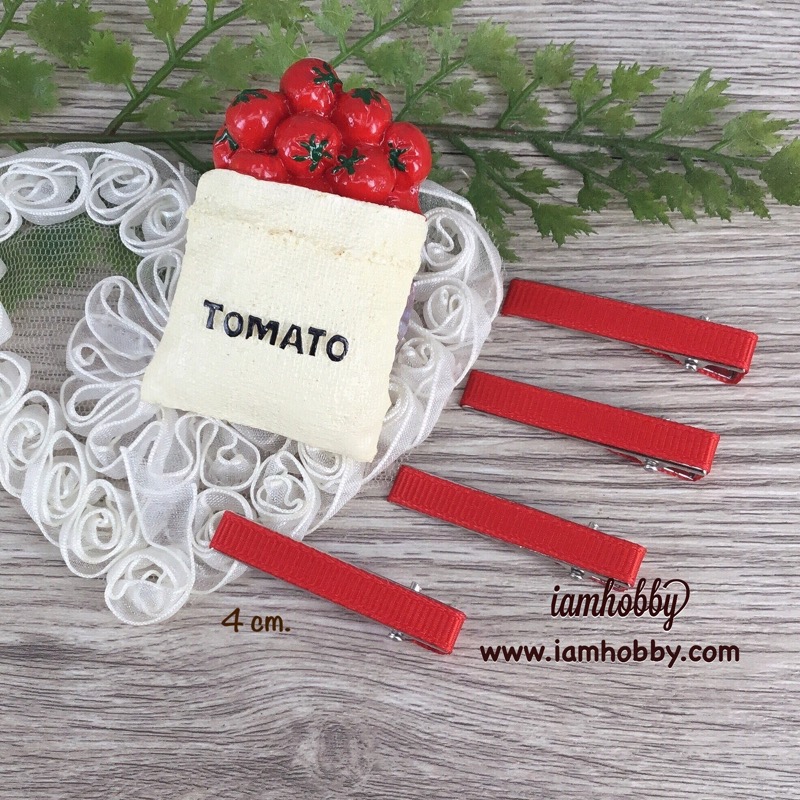 กิ๊บหุ้มผ้า ขนาด 4 cm. (แพ็คละ 10 ชิ้น/สี) (เลือกสี)