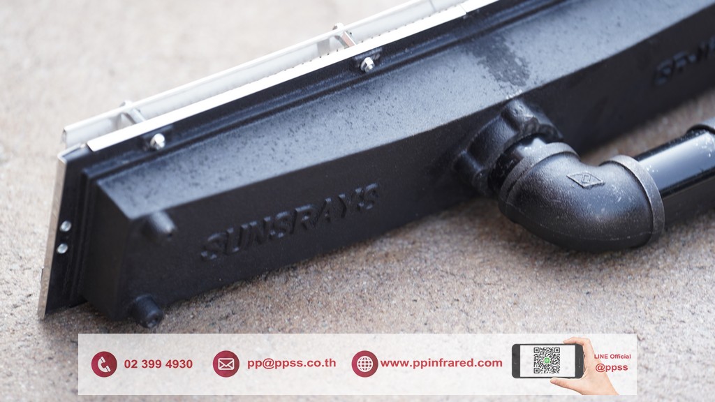 หัวเตาอินฟราเรด SUNSRAYS GR-1602 6.3kW ชนิดเหล็กหล่อ ขนาด 570x130x170