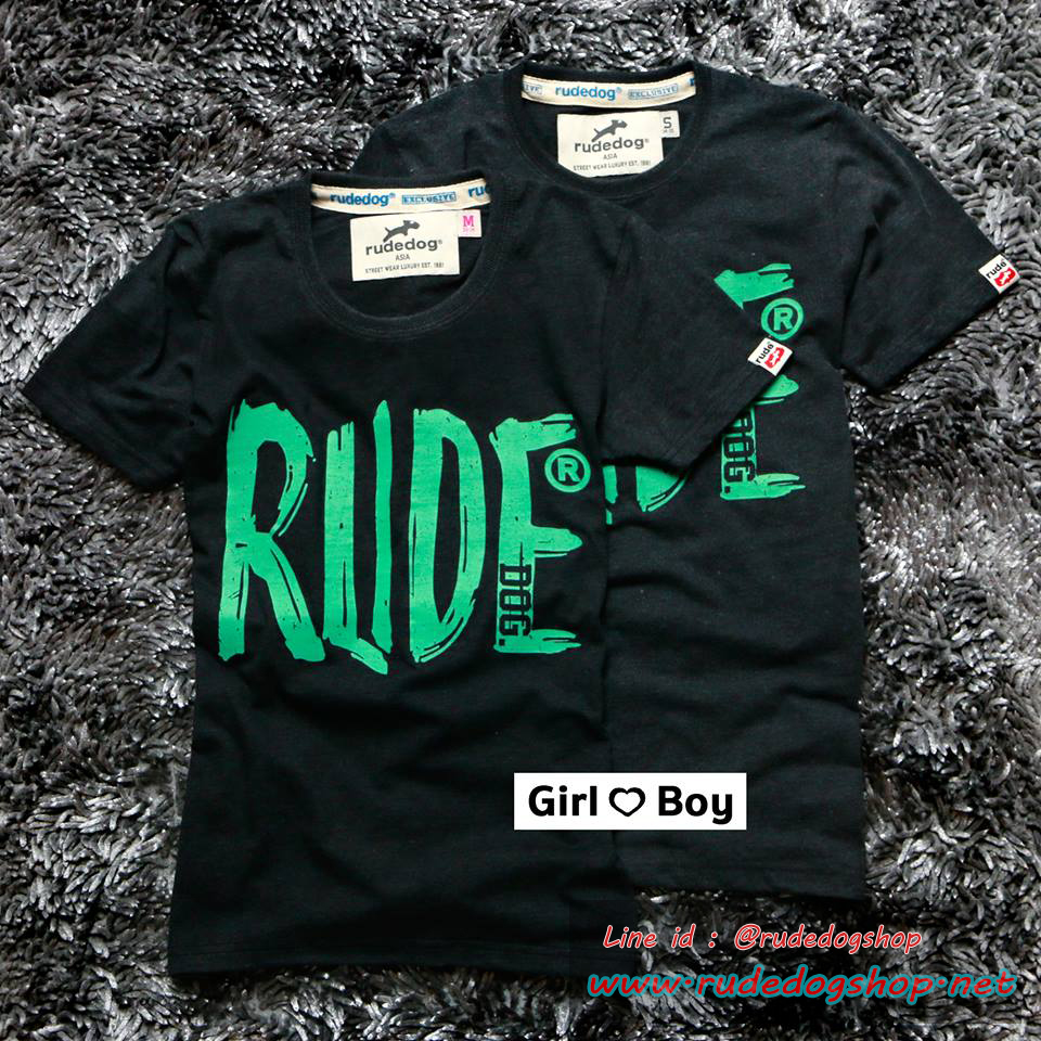 เสื้อยืด Rudedog ผู้หญิง รุ่น Brush สีเทาดำ