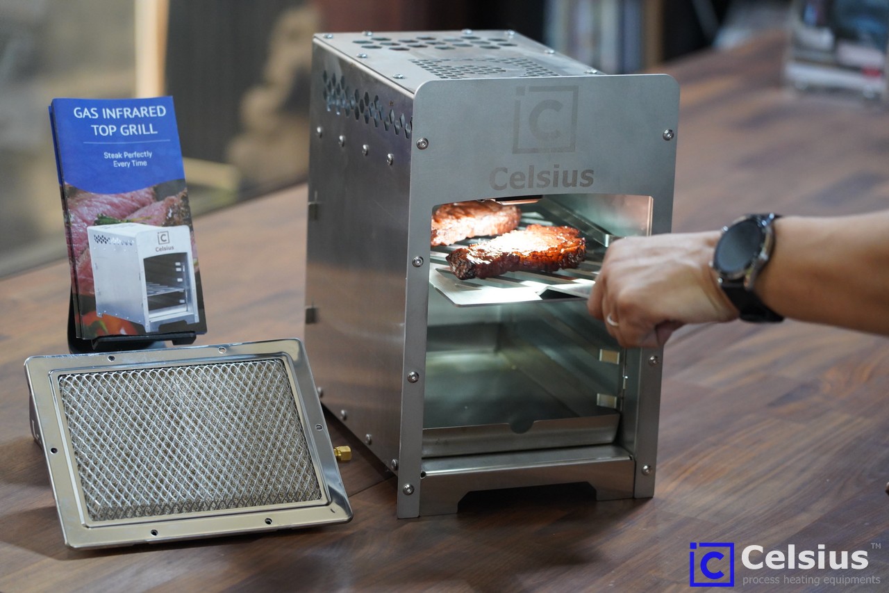 CELSIUS ANYxGRILL TOP INFRARED STEAK GRILL - CEARMIC BURNER l เตาย่างสเต็กอินฟาเรดความร้อนสูง ชนิดเซรามิคส์