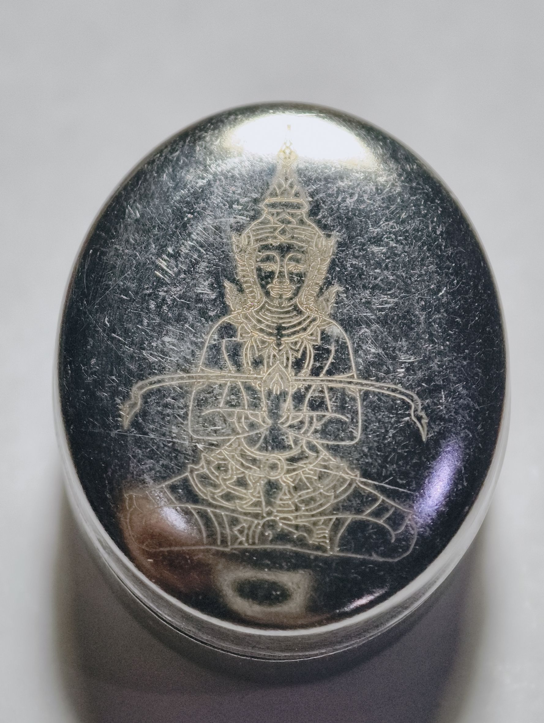 หลวงปู่มหาศิลา สิริจันโท สีผึ้ง (พุทธาภิเษก พิธีเหนือดวง 2) ไม่เคยแกะ (AC3541)