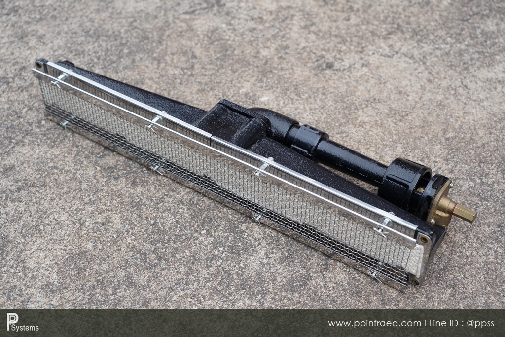 หัวเตาอินฟาเรด KOMPAC MK-81 3.14kW ชนิดเหล็กหล่อ ขนาด 555x80x105