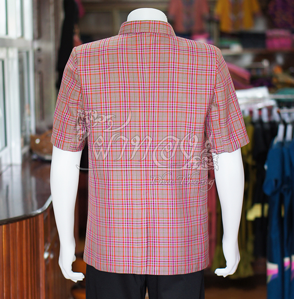 เสื้อผ้าฝ้ายทอลายสก็อต ไซส์ M