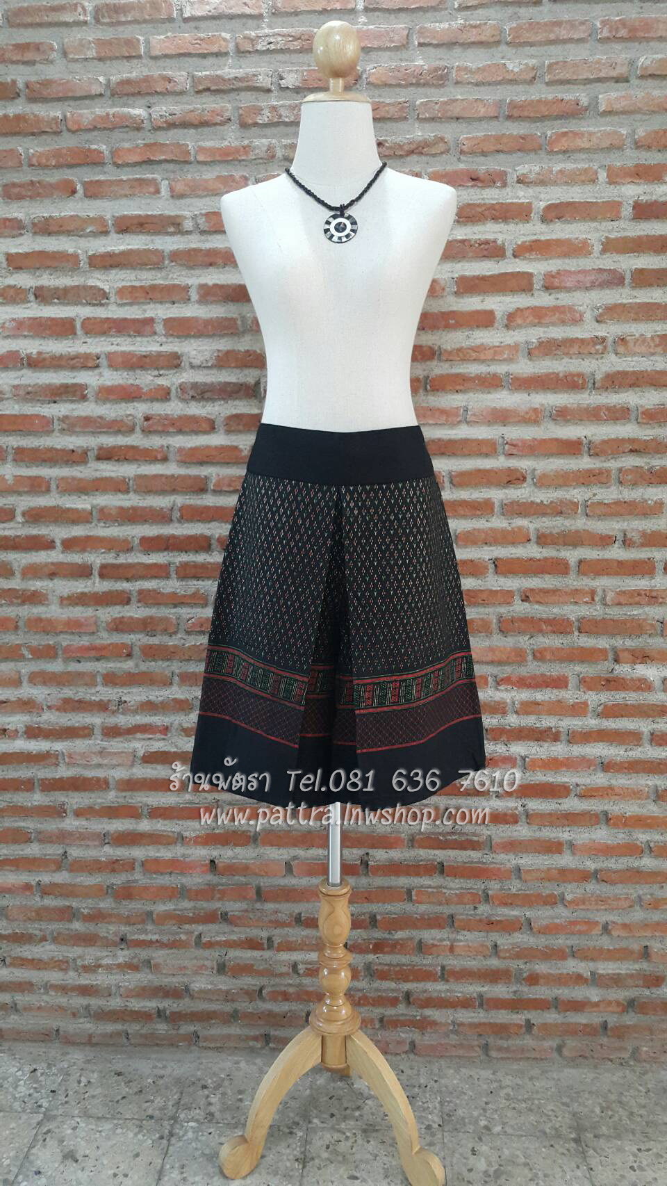 กางเกงผ้าฝ้ายผ้าพื้นเมืองขาสั้น