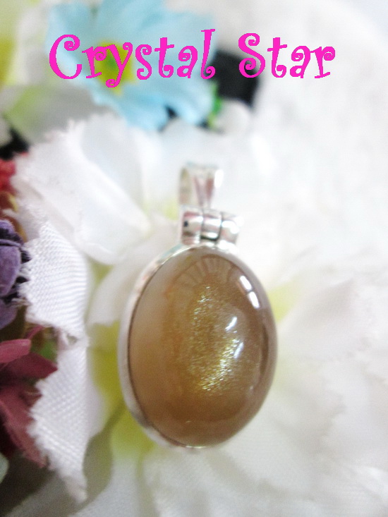 จี้มูนสโตนสีน้ำตาล เกรด A