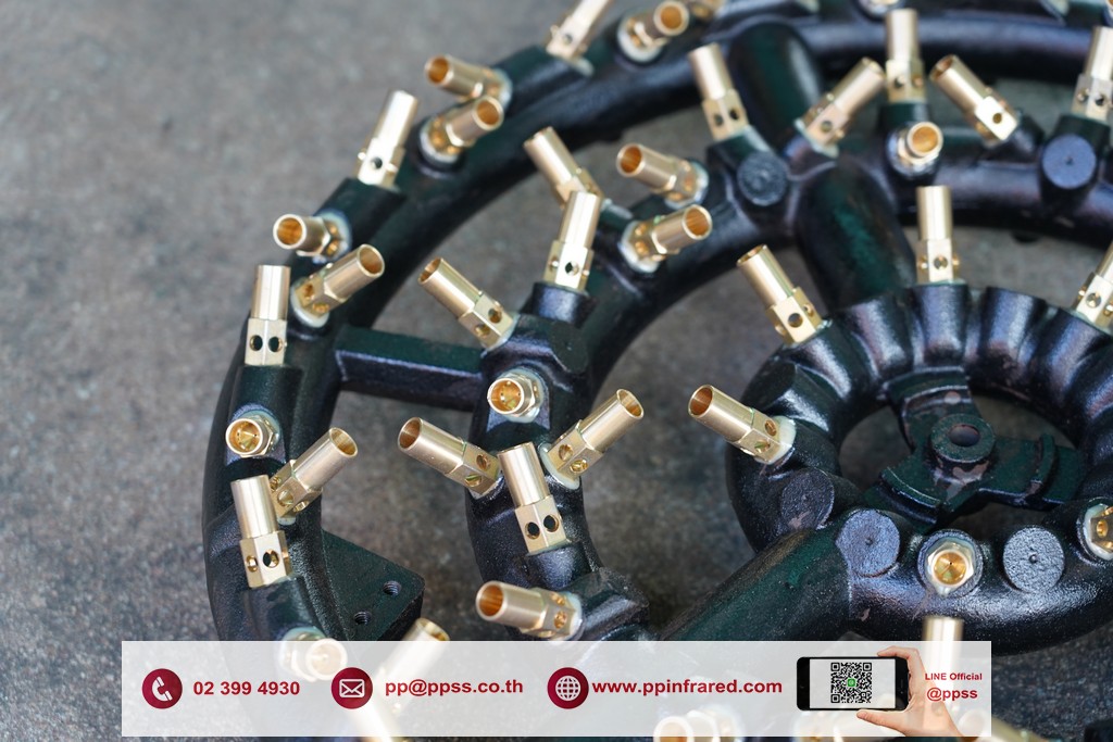 หัวเตาแก๊ส JB88 Jet Gas Burner 700,000 BTU/hr ขนาด Ø 520 มม. สำหรับถังต้มอุตสาหกรรม