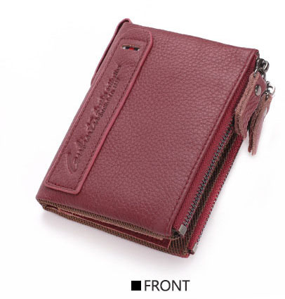 กระเป๋าสตางค์ผู้ชาย JB-004 [สีแดง มีซิป]