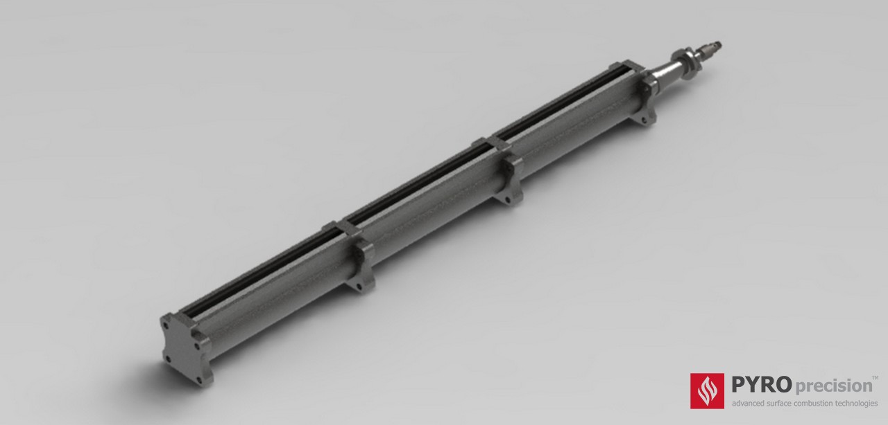 หัวเตาแก๊ส ตรงยาว LD305-ST-3 Linear Modular Tank Heating Burner (Venturi) ความยาวโมดูล 30ซม - 3.0ม กำลัง 6-60 กิโลวัตต์ สำหรับถังต้มถังต้มอุตสาหกรรมทรงสี่เหลี่ยม