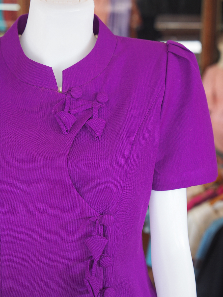 เสื้อผ้าฝ้ายสุโขทัย สีม่วง ไซส์ M