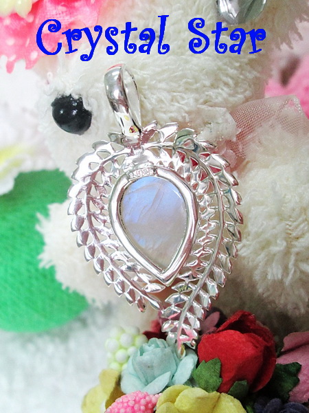 จี้มูนสโตน ตัวเรือนเงิน