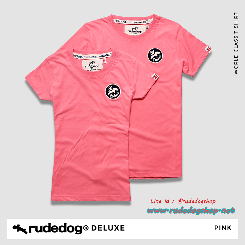 เสื้อยืดผู้หญิง Rudedog รุ่น Deluxe สีชมพู