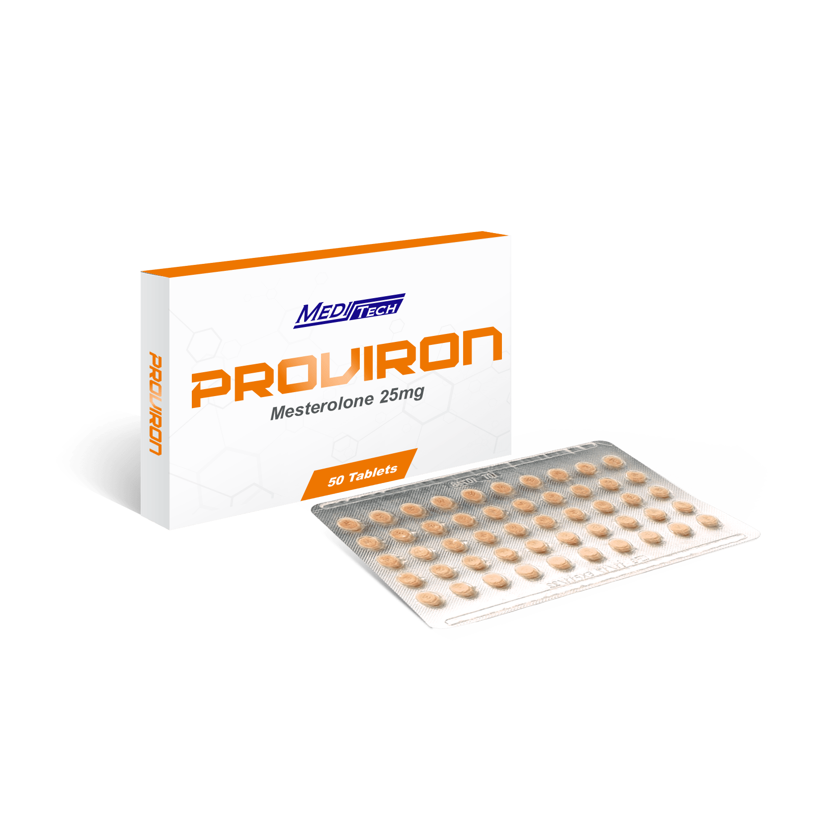 PROVIRON (Mesterolone) 25mg 50Tablets เสริมฮอร์โมนเพศชายในปริมาณที่ร่างกายผลิตขึ้นตามธรรมชาติ