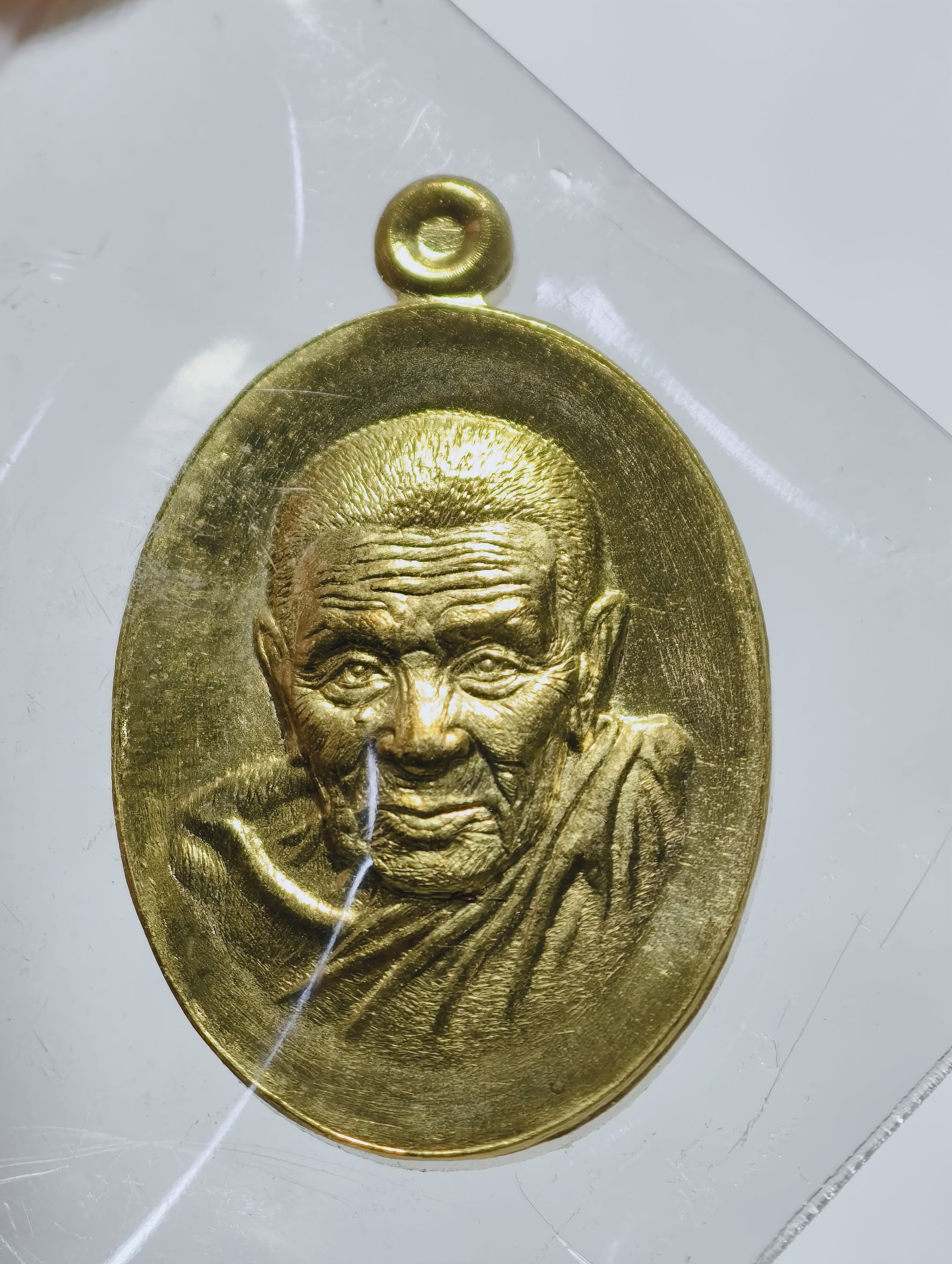 หลวงปู่อิ่ม วัดทุ่งนาใหม่ เหรียญเม็ดแตง เจริญพร ๑๐๖ ปี กล่องเดิม (AC3165)