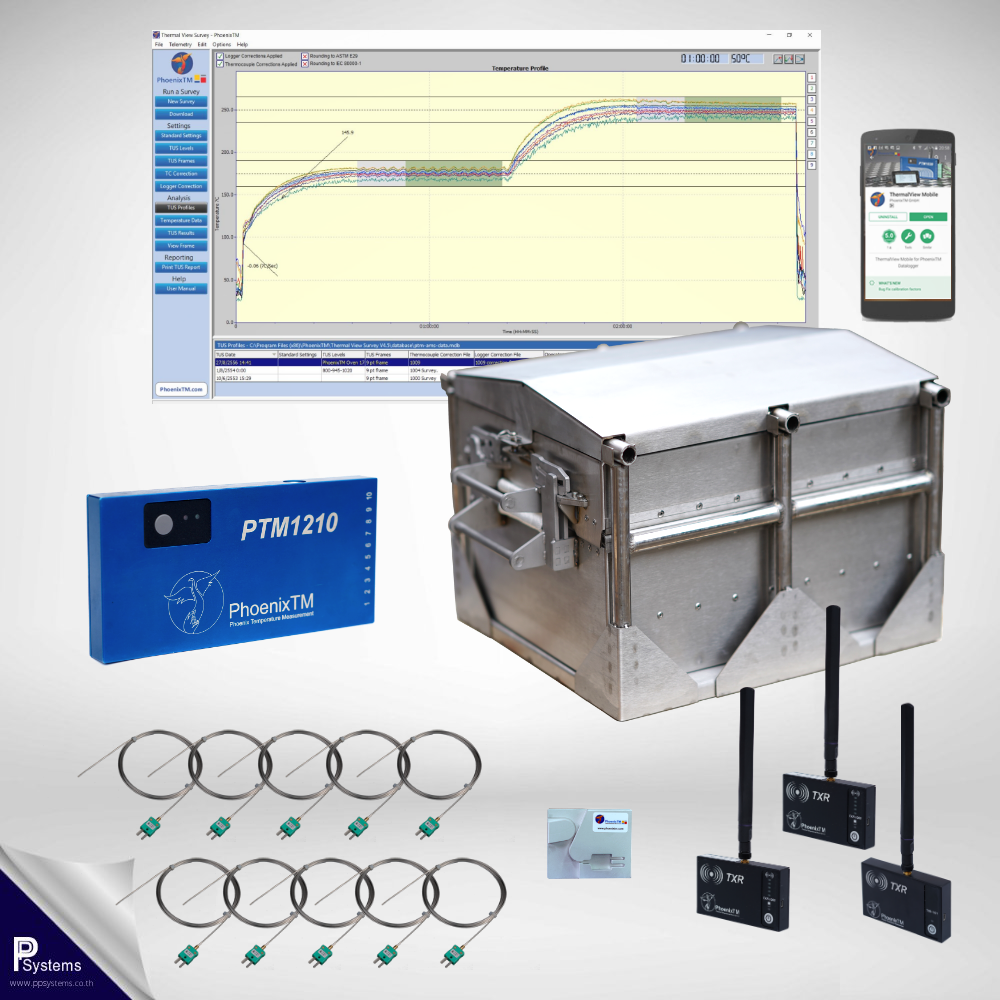 PhoenixTM 10Ch Ultra-High Temperature RF System (Up to 1200°C) l เครื่องบันทึกอุณหภูมิสำหรับเตาเผาสูญญากาศ อุตสาหกรรมการอบชุบโลหะ