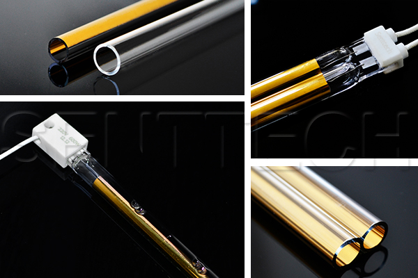 Goldback Twin-Tube Quartz Short-Wave Infrared Lamp, 2500W, 230V, TL750MM / 23x11