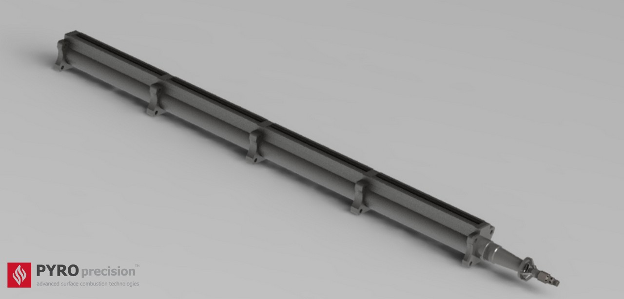 หัวเตาแก๊ส ตรงยาว LD305-ST-4 Liear Modular Tank Heating Burner ความยาวโมดูล 30ซม - 3.0ม กำลัง 6-60 กิโลวัตต์ สำหรับถังต้มถังต้มอุตสาหกรรมทรงสี่เหลี่ยม