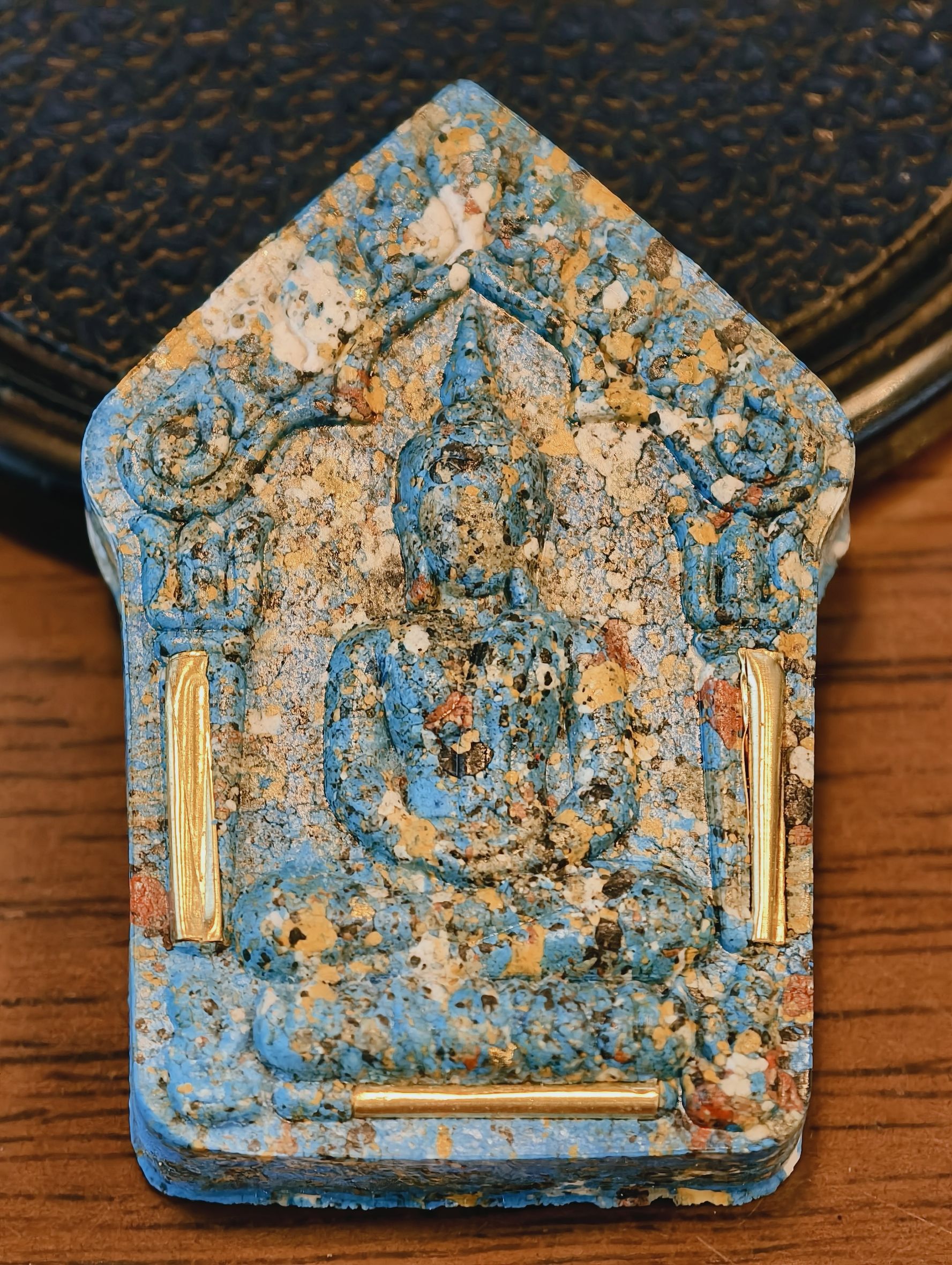 หลวงปู่มหาศิลา สวนสงฆ์แกเปะ ขุนแผน ล้านรวยรวย หลังพระคาถาหัวใจขุนแผน ตะกรุดทอง 3ดอก KA4287