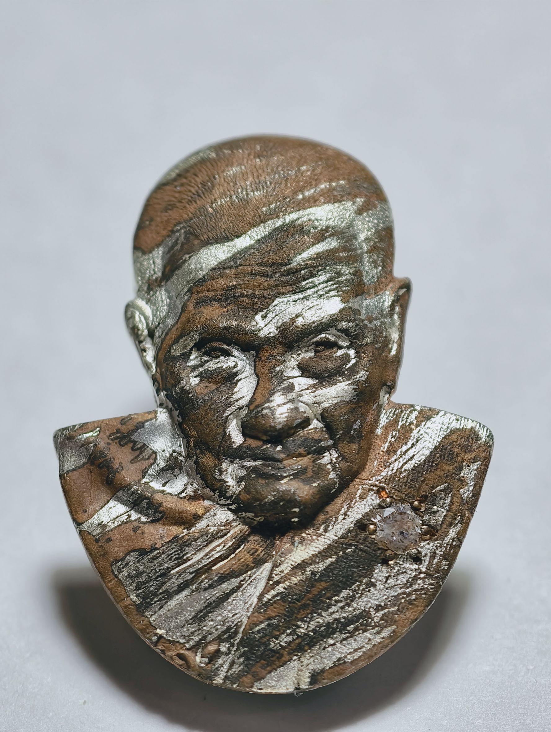 หลวงปู่อิ่ม วัดทุ่งนาใหม่ รูปหน้าตัดชิด เจริญพร 9 รอบ ลายเสือ AC2433