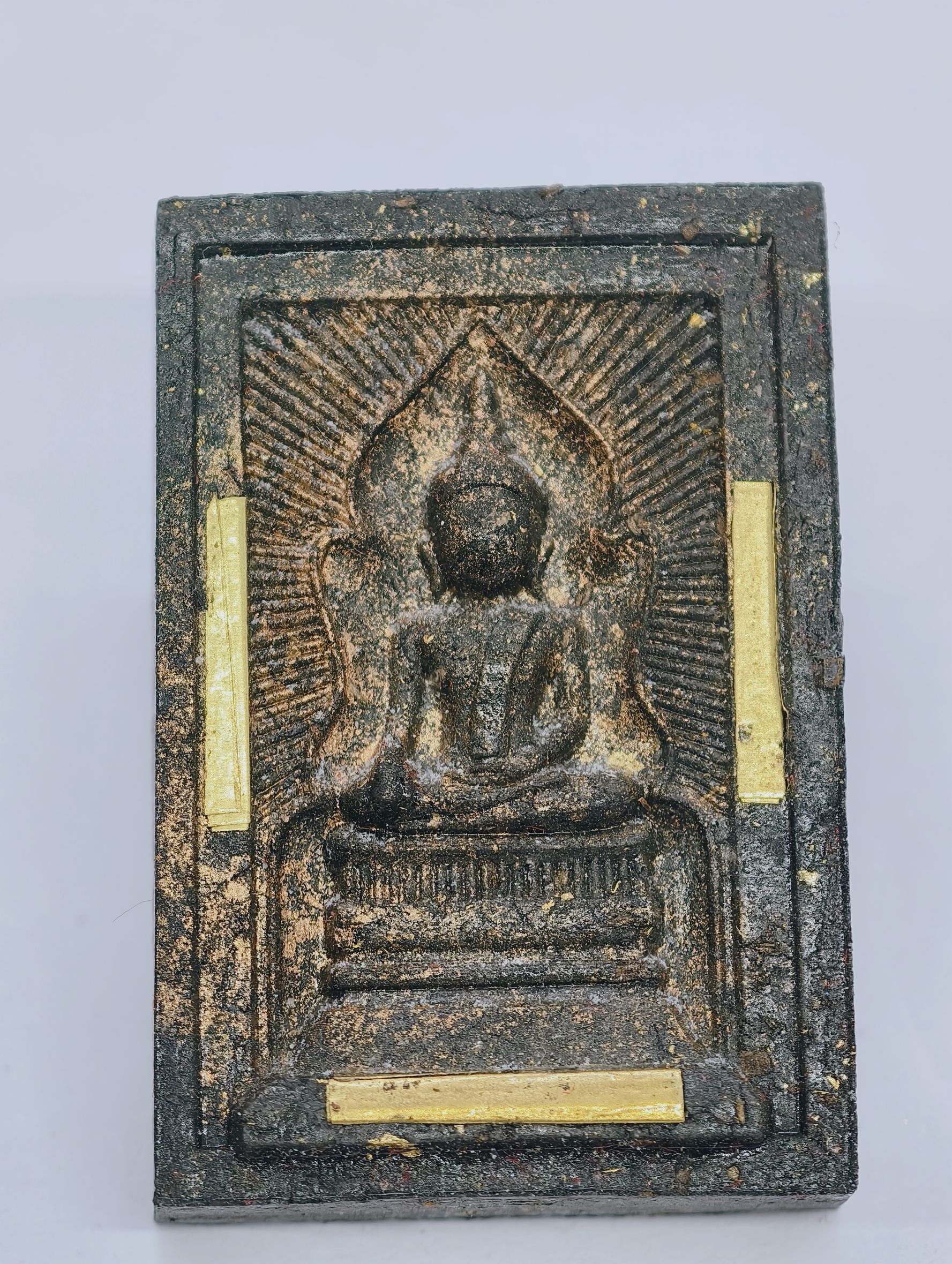 หลวงปู่จื่อ วัดเขาตาเงาะอุดมพร พระสมเด็จ แหวกม่าน มหาโชค ตะกรุดทอง3ดอก KA2855