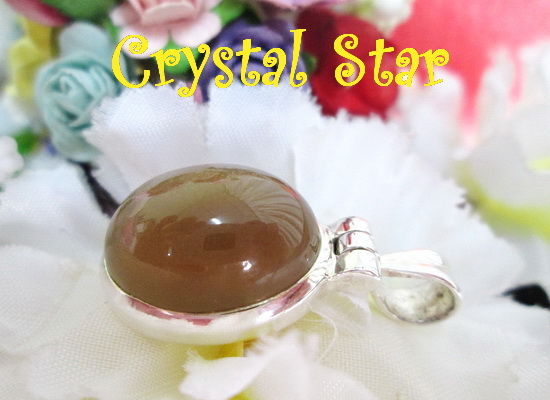 จี้มูนสโตนสีน้ำตาล เกรด A