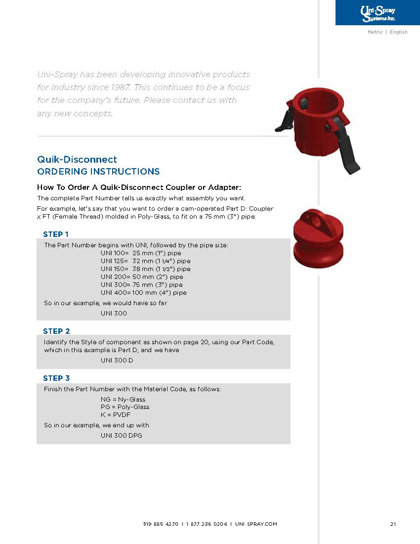 Quick-Disconnect Part DP, 1-1/2"