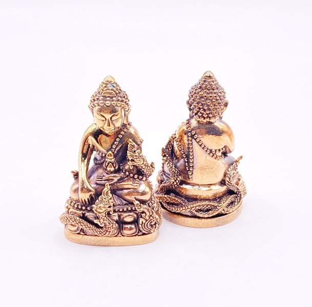 หลวงปู่สอ ขันติโก พระกริ่งพญานาคเกี้ยว เรียกทรัพย์ เนื้อสัตตะ รุ่นอมตะวาจา KM016