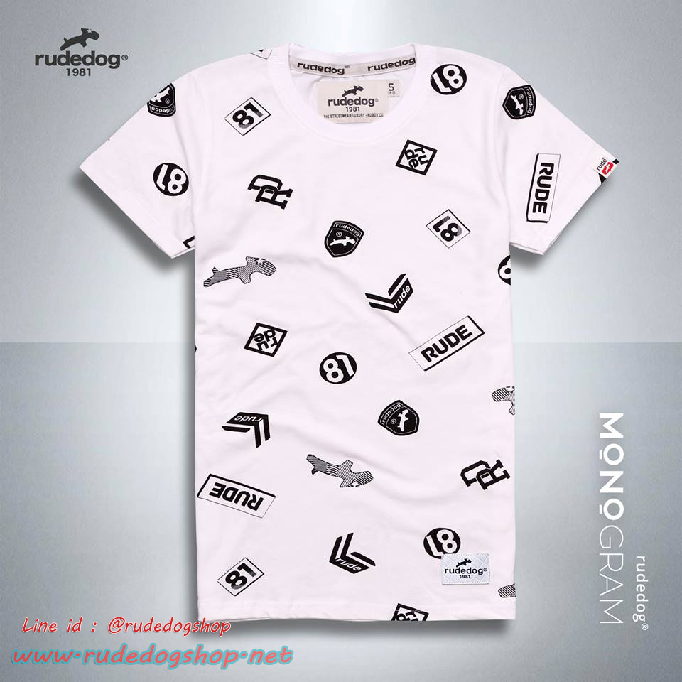 เสื้อยืดแขนสั้น Rudedog รุ่น MonoGram Size L