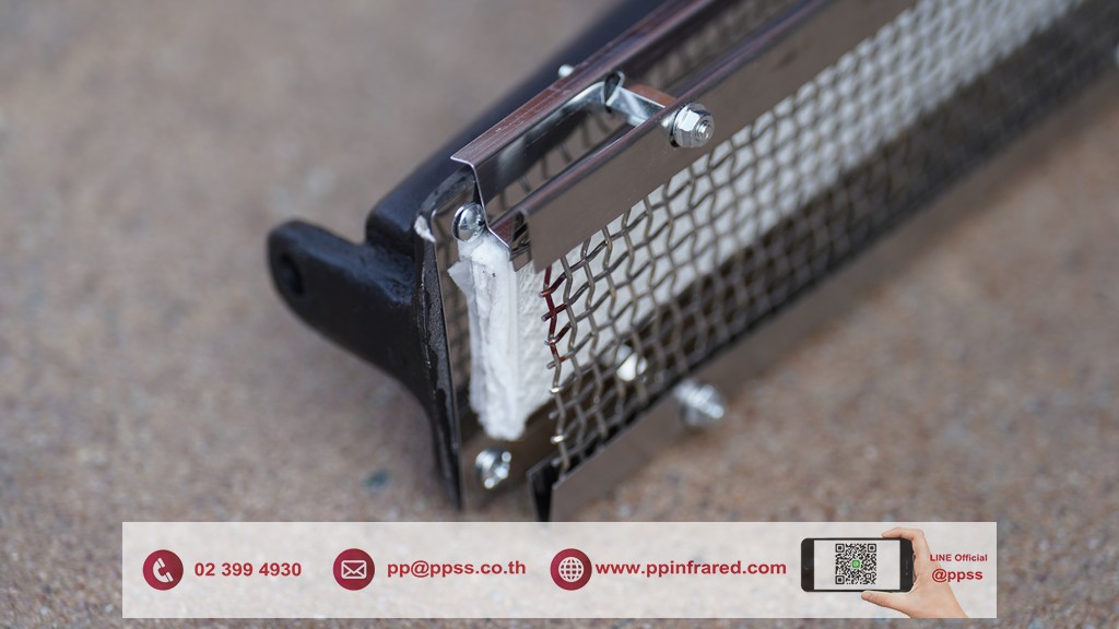 หัวเตาอินฟาเรด SUNSRAYS GR-802 3.14kW ชนิดเหล็กหล่อ ขนาด 555x80x105