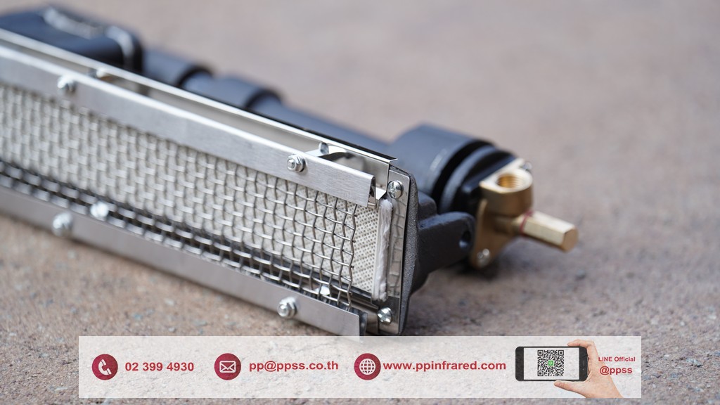 หัวเตาอินฟาเรด SUNSRAYS GR-802 3.14kW ชนิดเหล็กหล่อ ขนาด 555x80x105