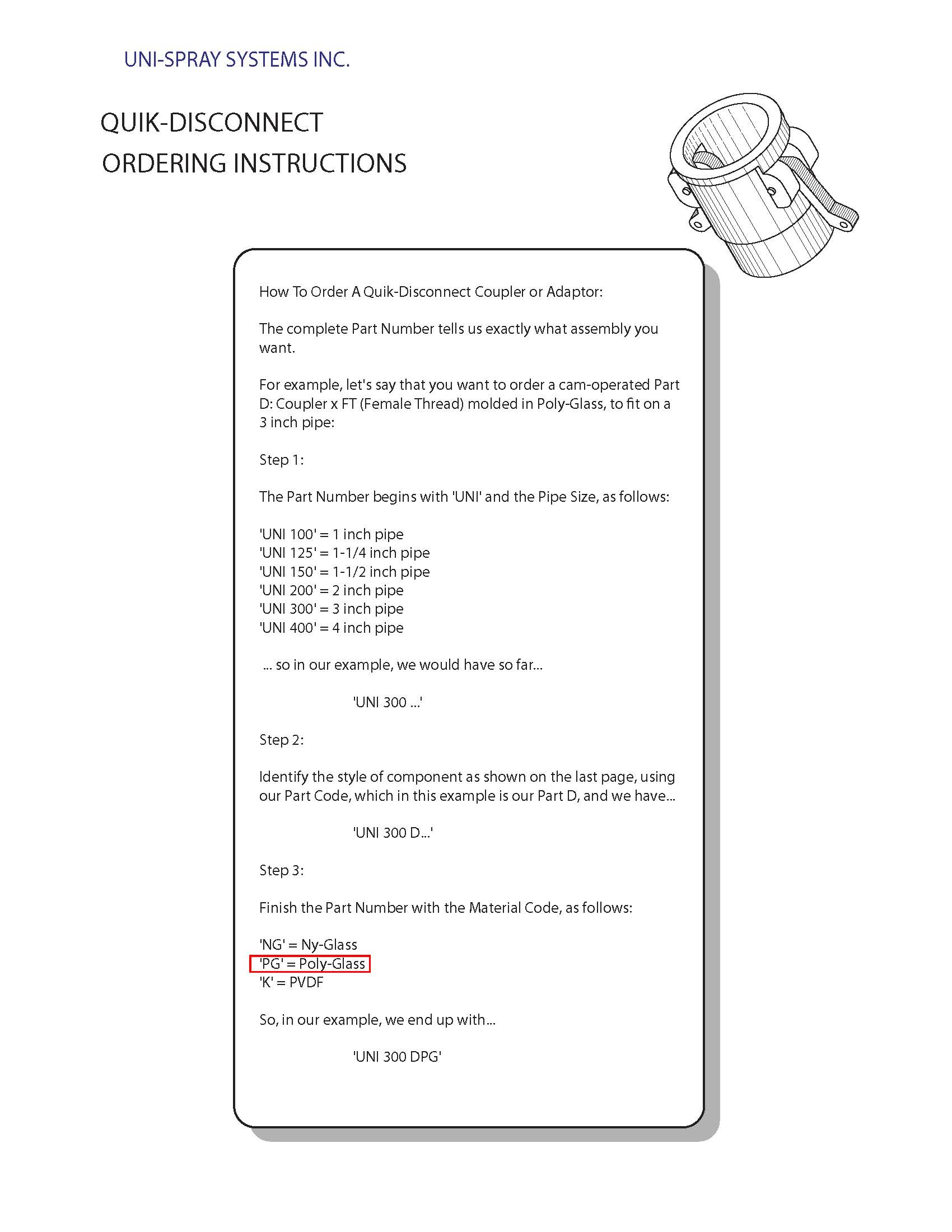 Quick Coupling 2" Part D