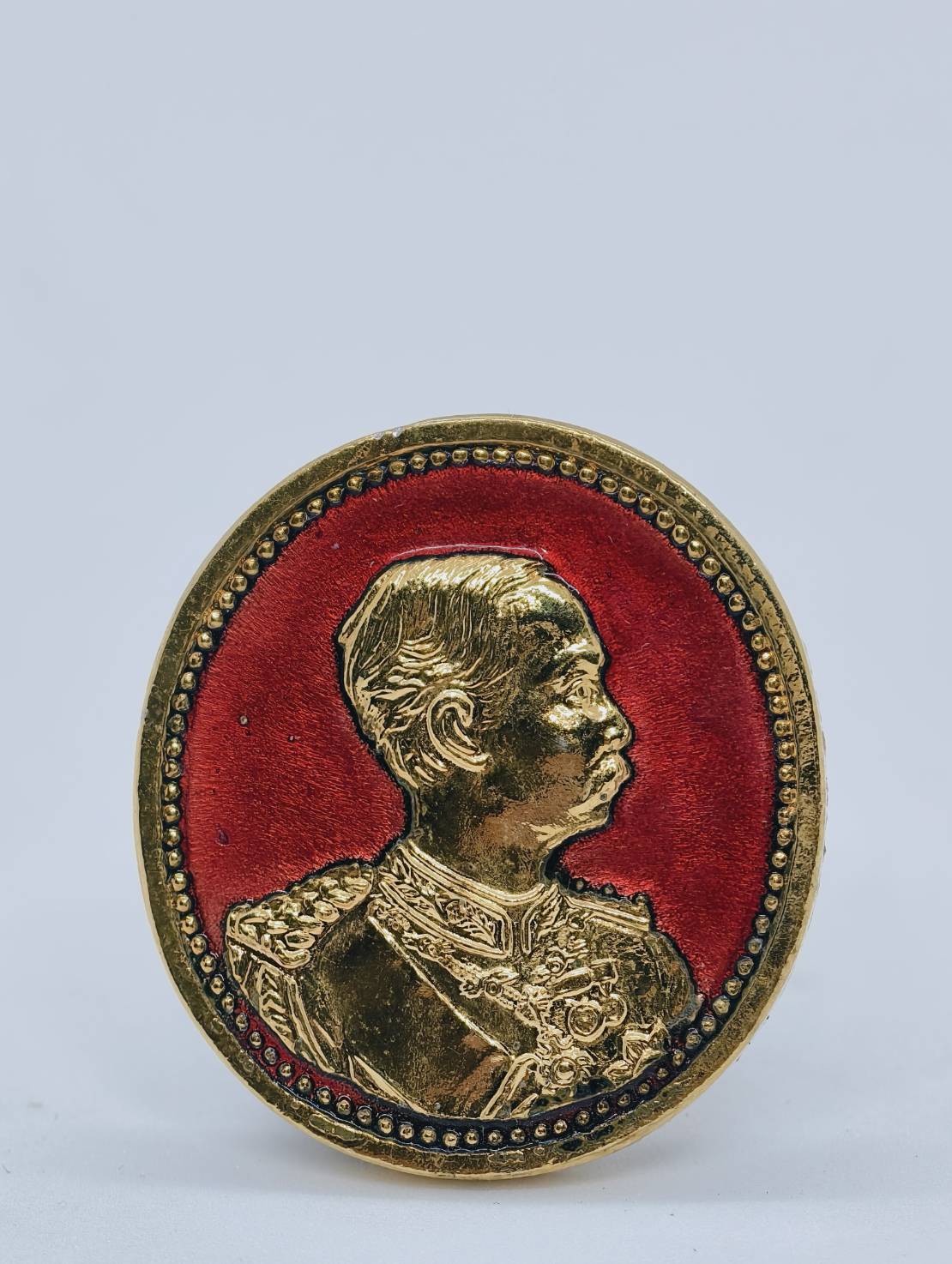 เหรียญลงยา รัชกาลที่ 5 วัดพระปฐมเจดีย์ จังหวัดนครปฐม AC1162