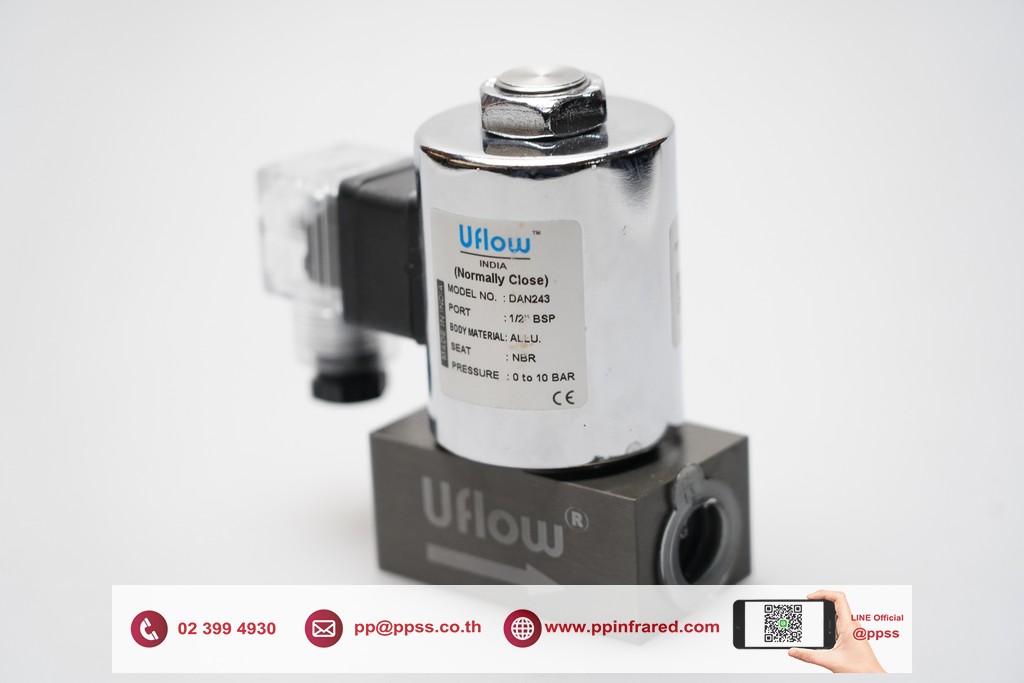 UFLOW 1/2" 230V Gas Solenoid Valve IP65 "INDIA" l โซลินอยวาล์วแก๊ส รุ่นกันน้ำ
