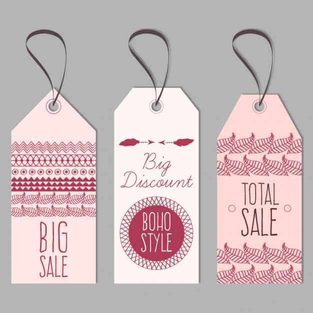 ป้ายสินค้า Hang Tag ป้ายกระดาษ สไตล์การออกแบบดีไซน์แบบใช้สีสันสวยงามหรูหรา ป้ายสินค้าไว้สำหรับประชาสัมพันธ์แก่ลูกค้าในการจำหน่ายสินค้าลดราคา,ป้ายบอกรายละเอียดเกี่ยวกับสินค้า // ตัวอย่างดีไซน์ ป้ายสินค้า Hang Tag ป้ายกระดาษ