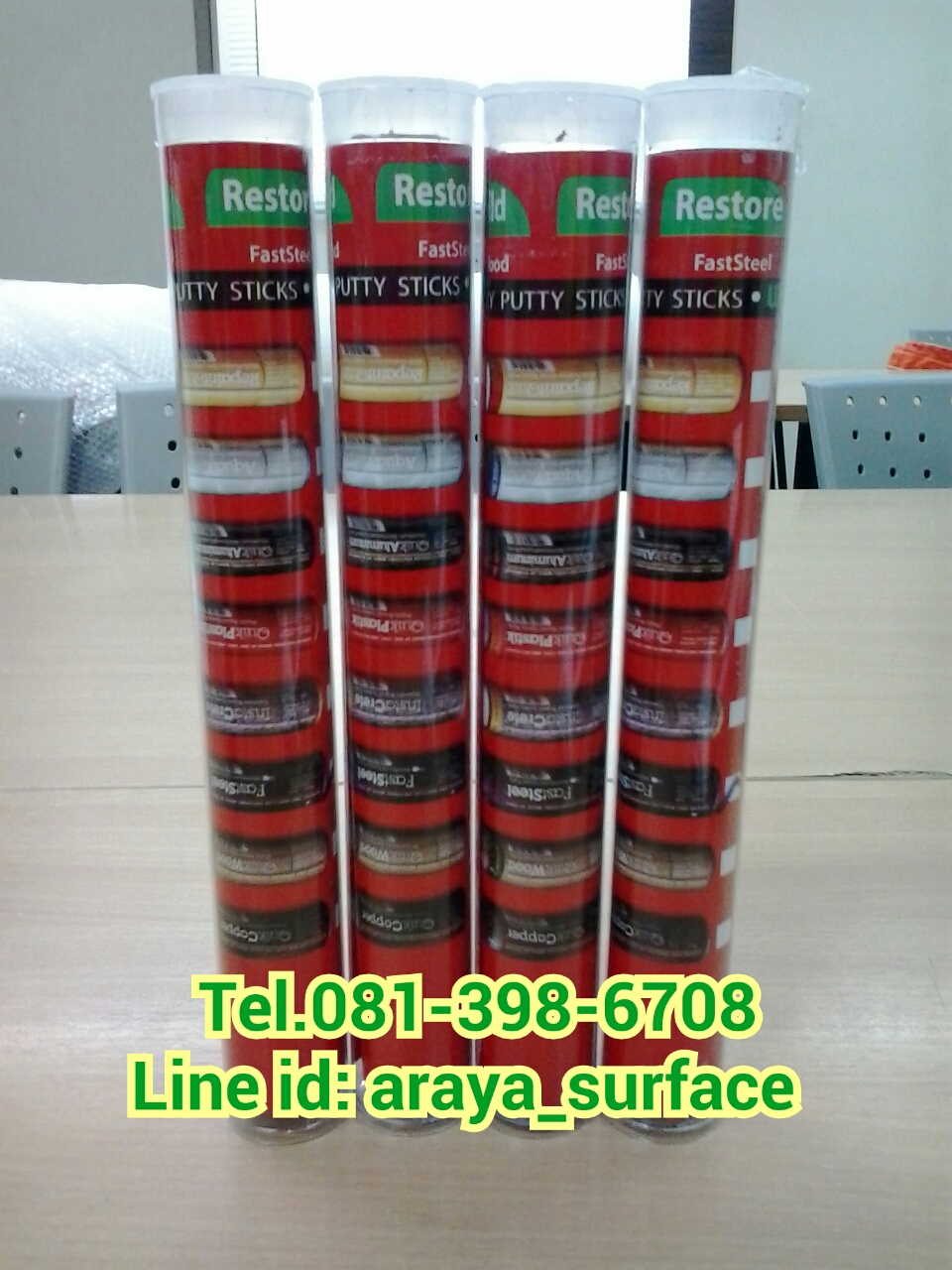 Wessbond Epoxy Putty Sticks สารสำหรับอุดซ่อมรอยรั่ว รอยร้าวฉุกเฉิน สามารถยึดเกาะกับพื้นผิวทุกประเภท เช่น พลาสติก คอนกรีต ไฟเบอร์กลาส เซรามิค PVC อลูมิเนียม งานโลหะ และเหล็กทุกชนิด