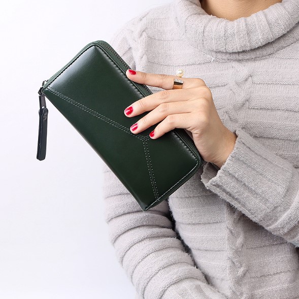 กระเป๋าสตางค์ผู้หญิงใบยาวซิปรอบ Piece V.Long