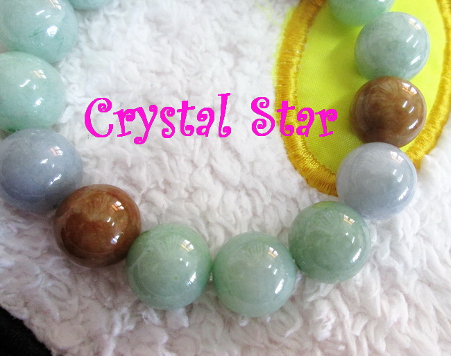 สร้อยข้อมือหยกสีผสม