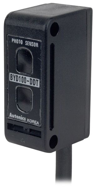 Autonics BYD100-DDT Sensor, Photo, Diffuse Reflective, Light On, 100mm Sensing, NPN Output, 12-24 VDC