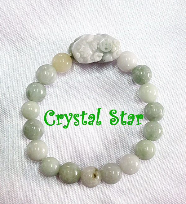 สร้อยข้อมือหยก+ผีเซี๊ยะ