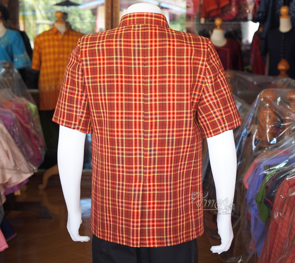 เสื้อผ้าฝ้ายทอลายสก็อต ไซส์ XL