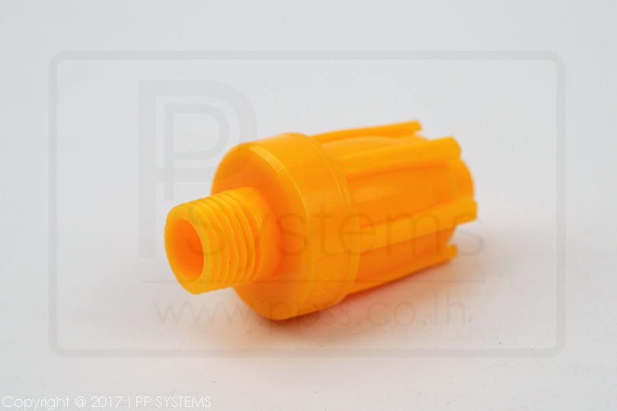 WINDJET NOZZLE ROUND STREAM, ORIFICE 16HOLES, ABS PLASTIC 1/4" BSPT l หัวฉีดพ่นลมทรงกลม พลาสติก