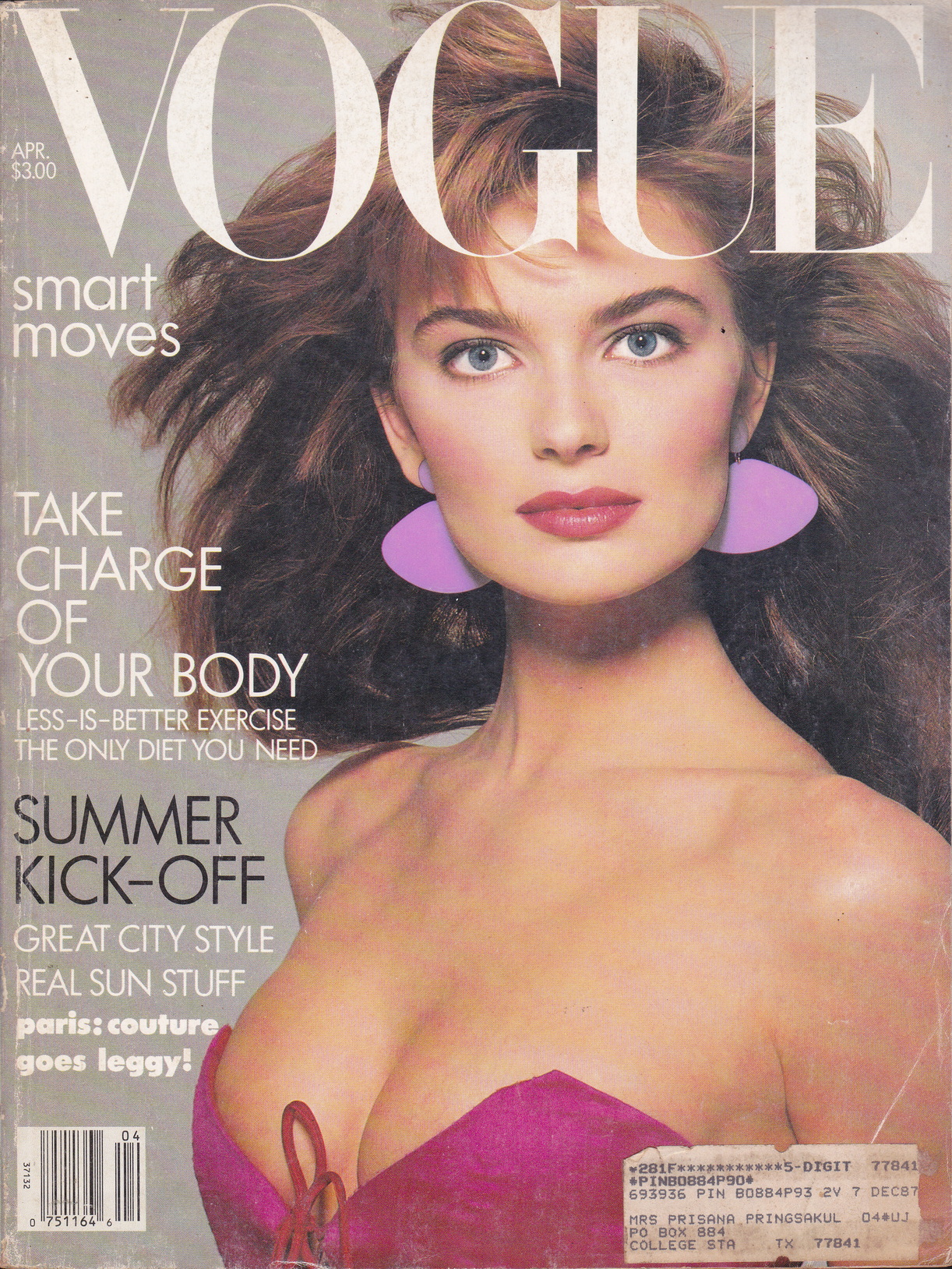 นิตยสาร VOUGE ภาษาอังกฤษ ฉบับเดือนเมษายน ปี 1987