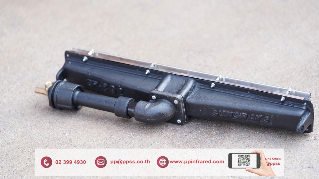 หัวเตาอินฟาเรด SUNSRAYS GR-802 3.14kW ชนิดเหล็กหล่อ ขนาด 555x80x105