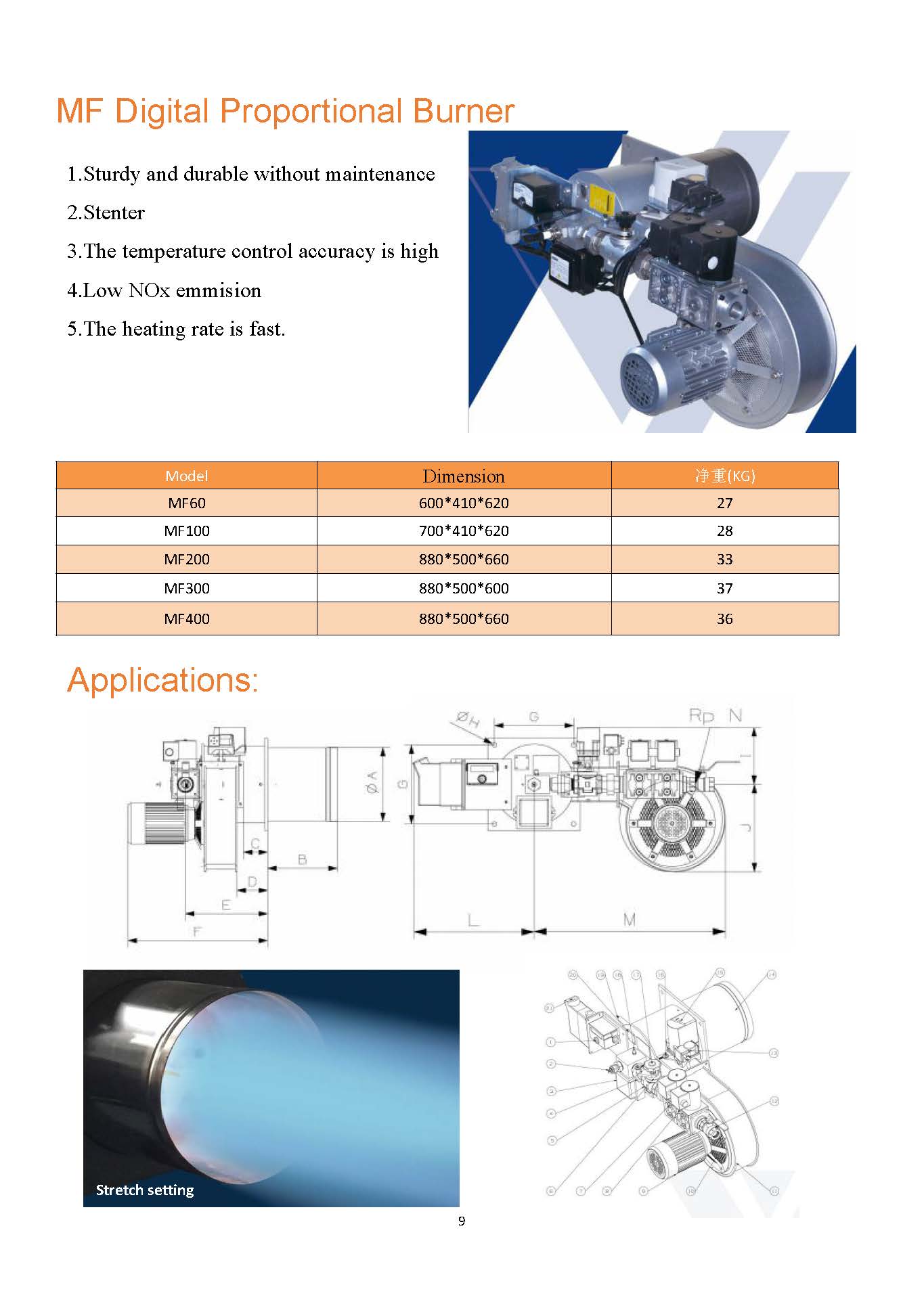 SUNSRAYS Industrial Gas Burner Brochure