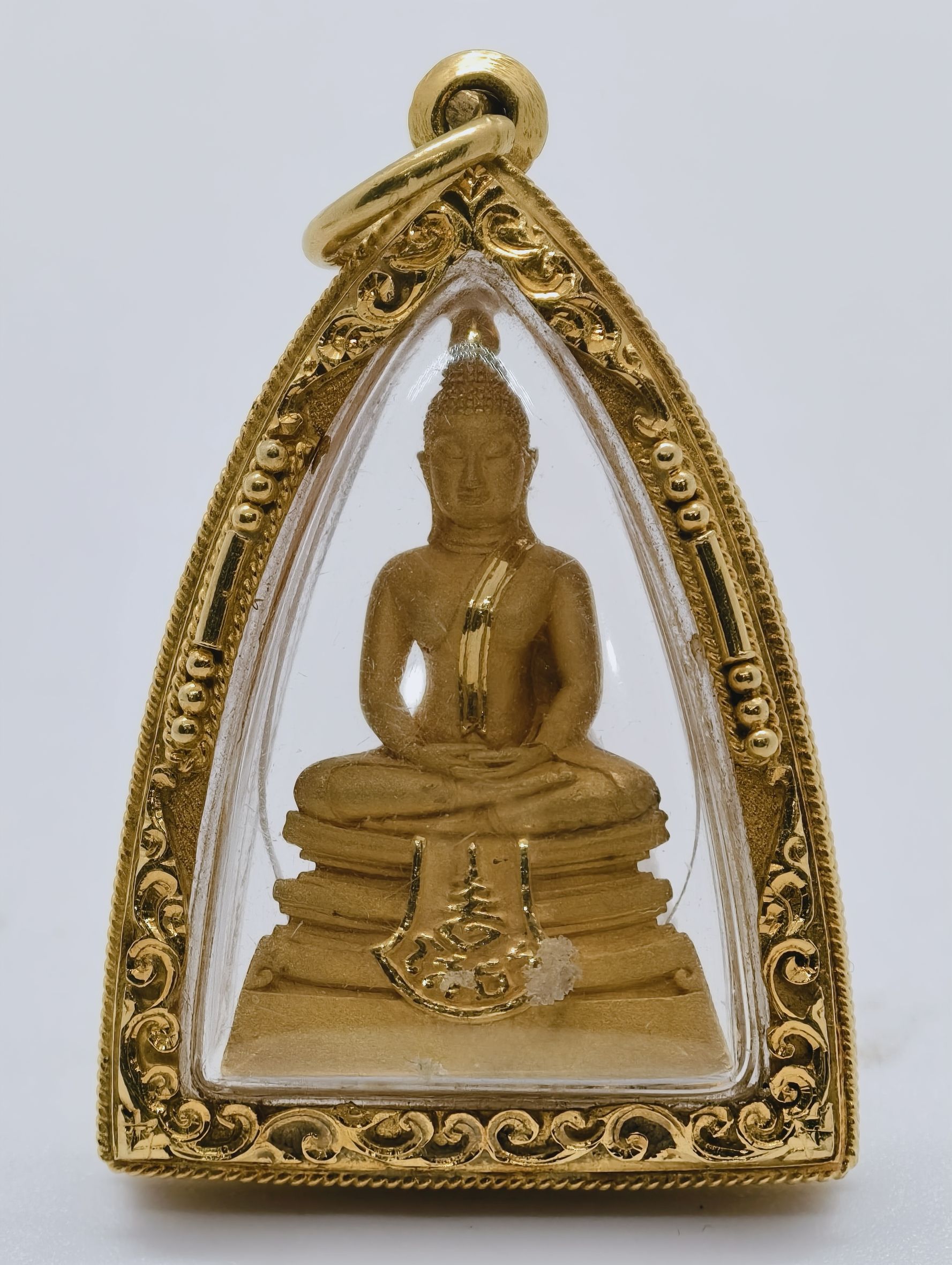 พระกริ่ง หลวงพ่อโสธร กรมตำรวจ เนื้อทองคำขัดเงา พิมพ์เล็ก พร้อมบัตรรับรอง AC3211