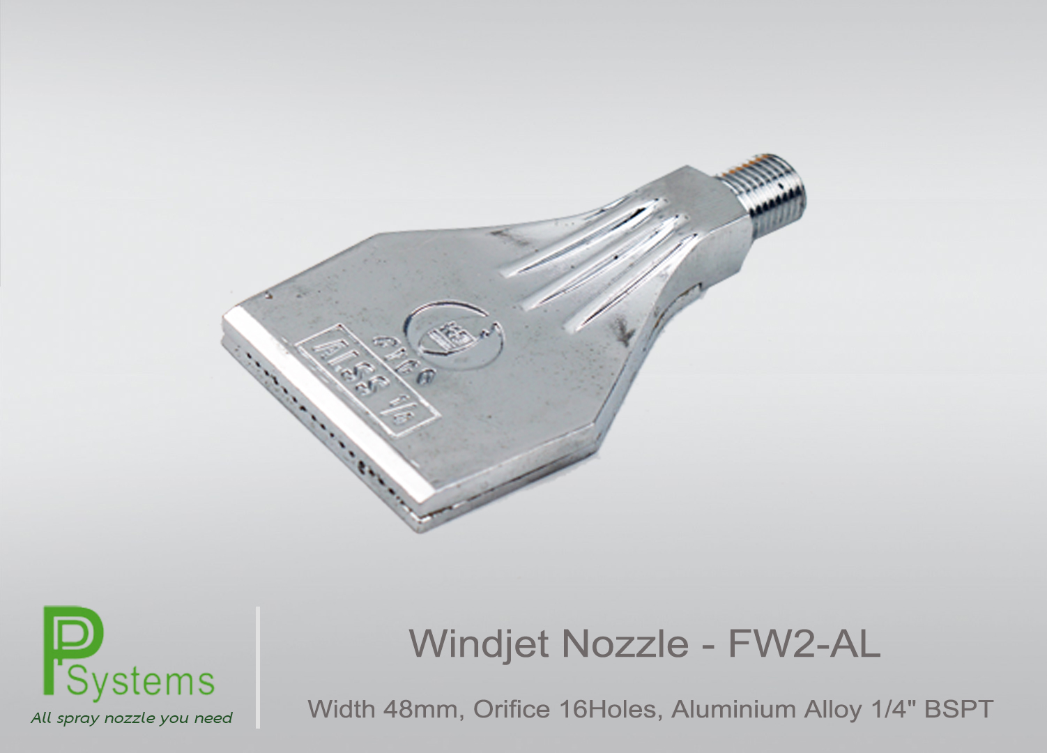 WINDJET NOZZLE, ORIFICE 16HOLES, ALUMINIUM ALLOY 1/4" BSPT l หัวฉีดพ่นลม อลูมิเนียมอัลลอยด์