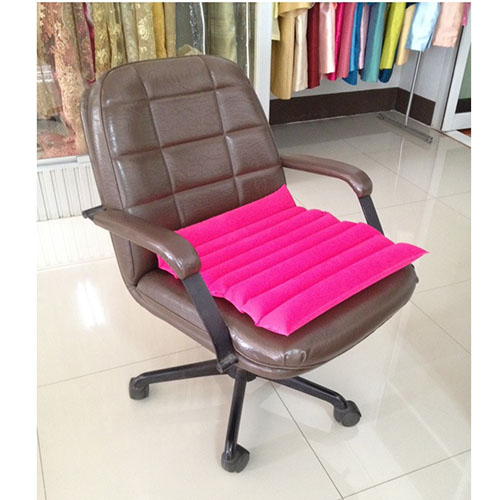 BS06 เบาะลมรองนั่ง แบบลอน กำมะหยี่ สีชมพู (ส่งฟรี)